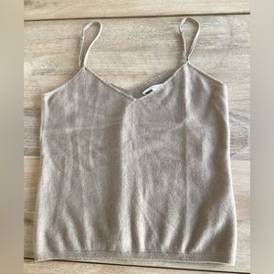 NWT Vince 100% cashmere tank tan small